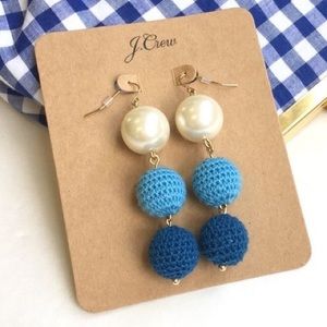 Crochet Bead and Pearl Earring